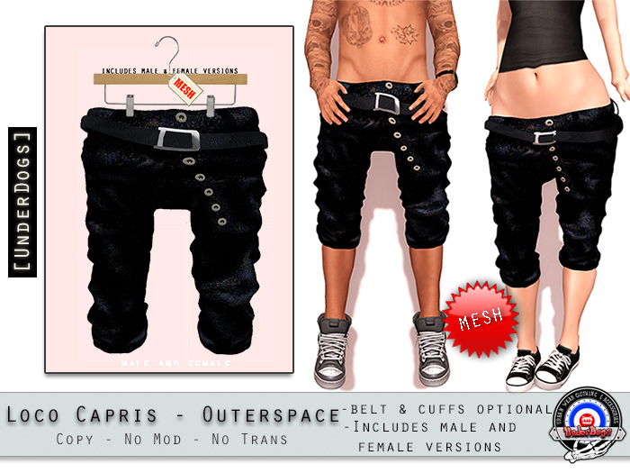 [UnderDogs] Loco Capris- Outer Space - Male/Female