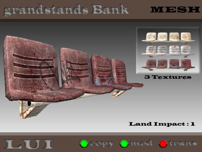 <LUI>grandstands Bank-4er [Mesh] CM
