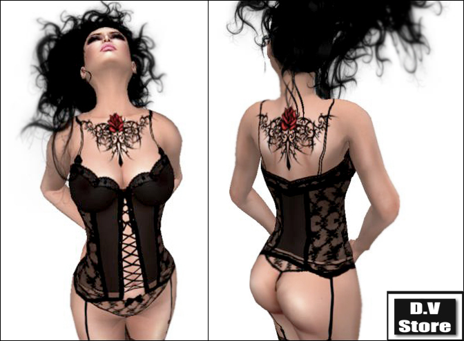 [DV]Gothic Flower For Back And Chest