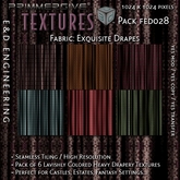 [FED028] 6 1024px Exquisitely Patterned Rippled Fabric and Drapery Patterns for Curtains and Drapes by E&D ENGINEERING