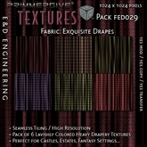 [FED029] 6 1024px Exquisitely Patterned Rippled Fabric and Drapery Patterns for Curtains and Drapes by E&D ENGINEERING