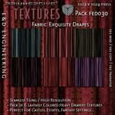 [FED030] 6 1024px Exquisitely Patterned Rippled Fabric and Drapery Patterns for Curtains and Drapes by E&D ENGINEERING