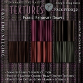 [FED032] 6 1024px Exquisitely Patterned Rippled Fabric and Drapery Patterns for Curtains and Drapes by E&D ENGINEERING