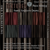 [FED033] 6 1024px Exquisitely Patterned Rippled Fabric and Drapery Patterns for Curtains and Drapes by E&D ENGINEERING