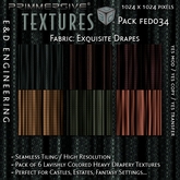 [FED034] 6 1024px Exquisitely Patterned Rippled Fabric and Drapery Patterns for Curtains and Drapes by E&D ENGINEERING