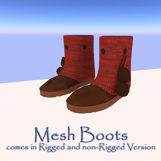 *SAD* Mesh Comfy Boots Red
