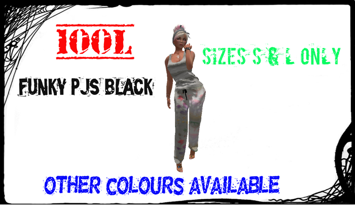 funky pjs black (boxed)