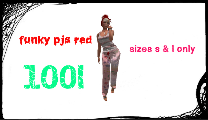 funky pjs red (boxed)  MESH 