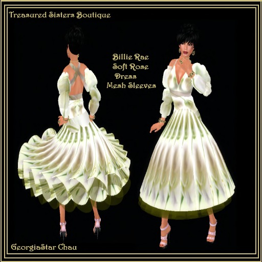 GSC Billie Rae Soft Rose Dress Mesh sleeves