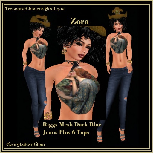 GSC Jeans Dk Blue Mesh & Top