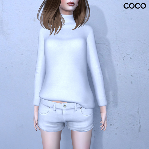*COCO*_DenimShorts_White