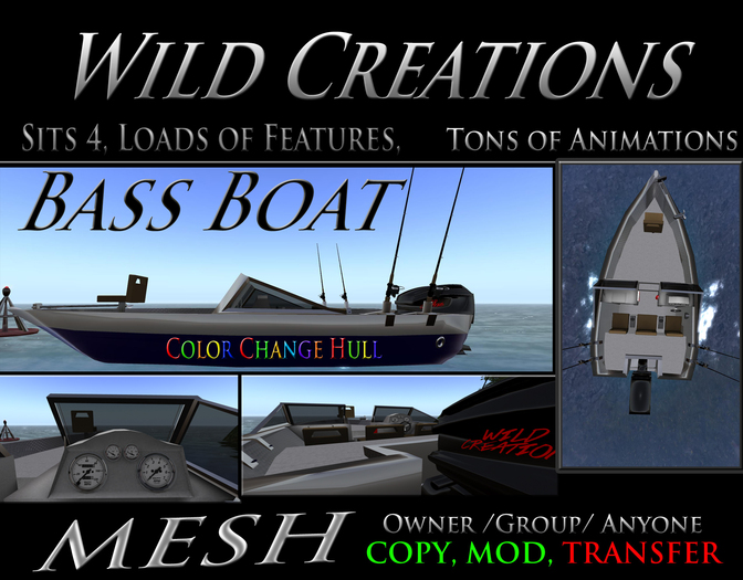 (BOXED) Wild Creations  Bass Boat V5