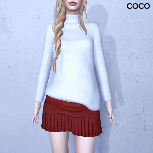 *COCO*_PleatedMiniSkirt_Red