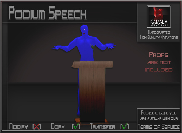 Activities *Podium Speech* Animations for Builders
