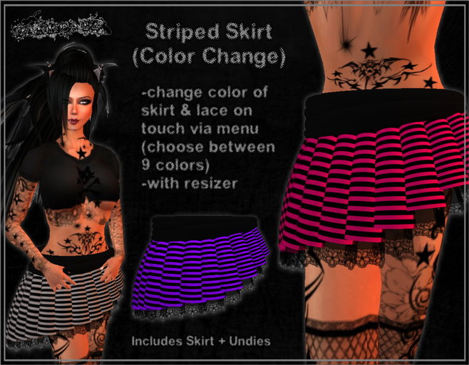::DarKCatZ:: Striped Skirt (Color Change)