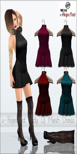 *v-R* Mesh Dress Lady Dj