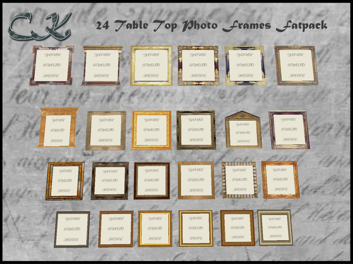 ^CK^ - Table Top Photo Frames Fatpack - 24 Frames