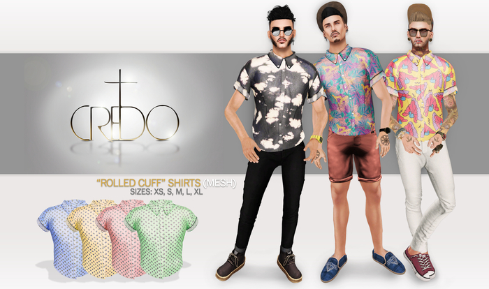 CREDO - 'Rolled Cuff' Shirt Pierre Pack Light