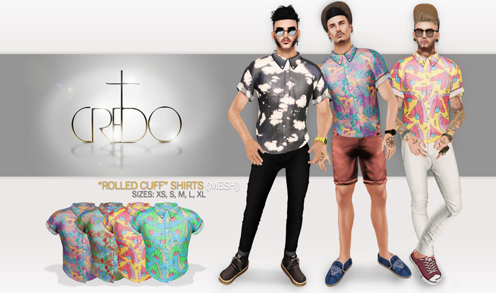 CREDO - 'Rolled Cuff' Shirt Fresh Pack Light