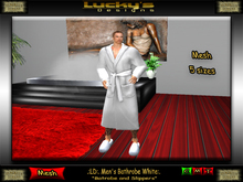 .:LD:. Men's Bathrobe White:.