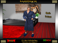 .:LD:. Men's Bathrobe Navy:.