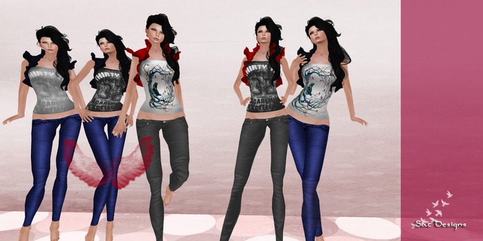 .: SAT :. Designs Blue Bolero Gray Top