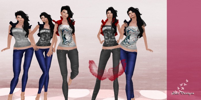 .: SAT :. Designs Red Bolero Gray Top