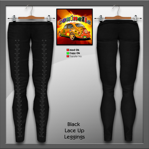 Coxi -Black Leggings Laced