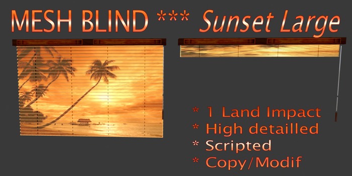 mesh blind sunset large