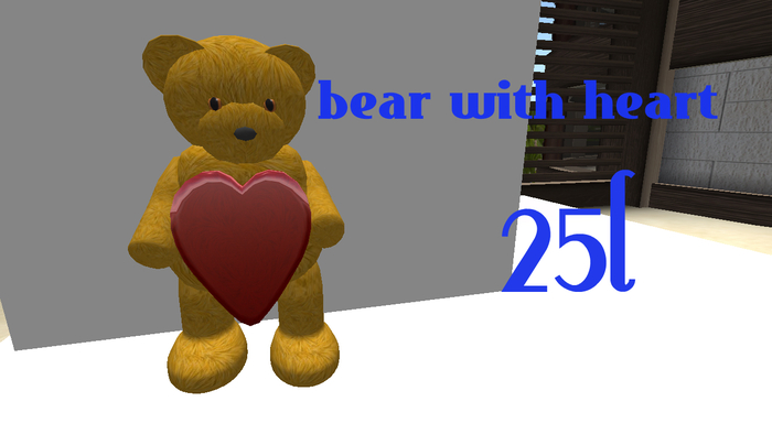 gold bear with heart
