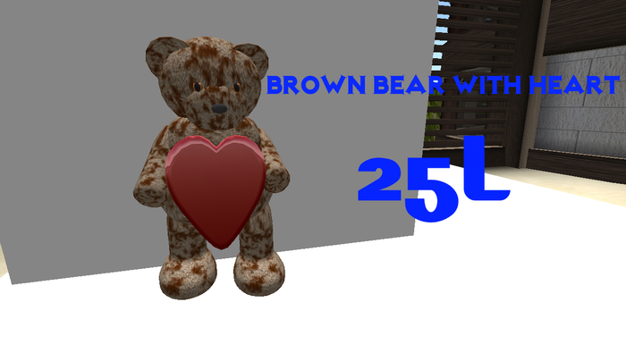 brown  bear with heart