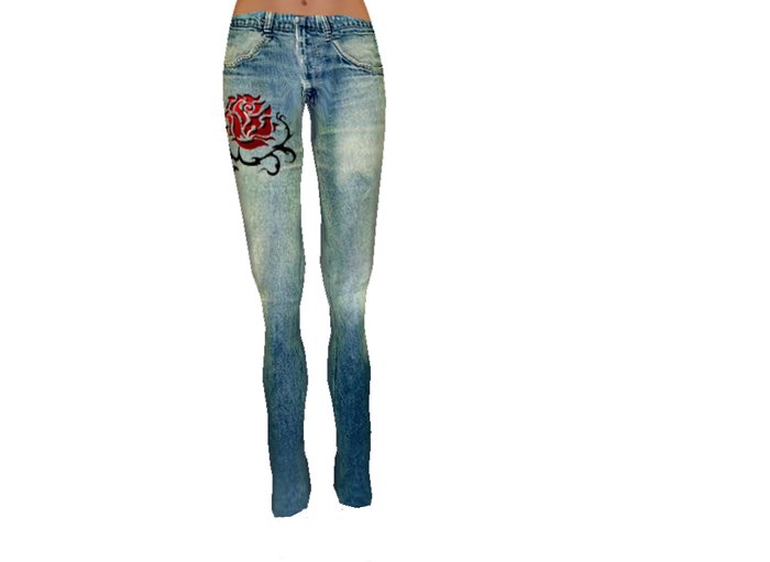 Tribal Rose Jeans