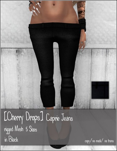 [Cherry Drops] Capri Jeans Blue