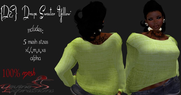 {DE} Drape Sweater*YELLOW*