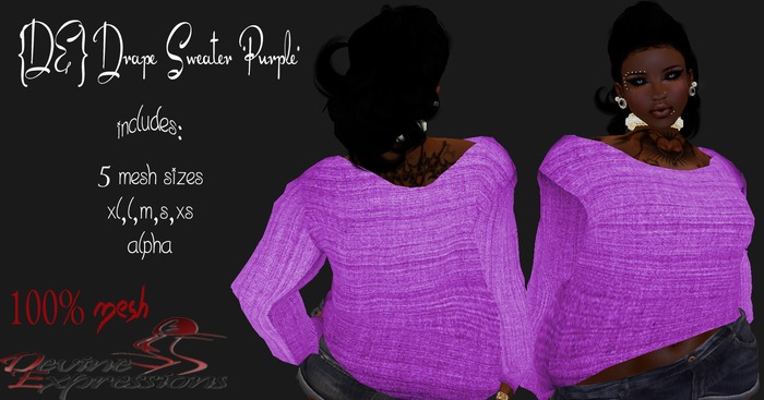 {DE} Drape Sweater*PURPLE*