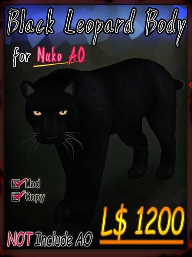 Black Leopard Body XSsize