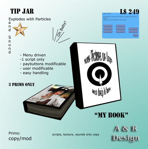 A&R Design "My Book" Tip Jar