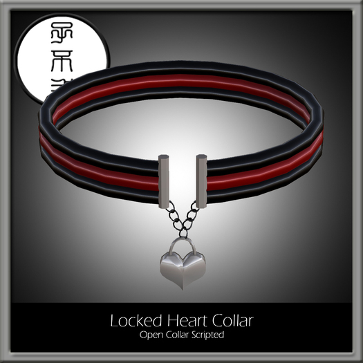 *zd* Locked Heart Collar - Open Collar Scripted