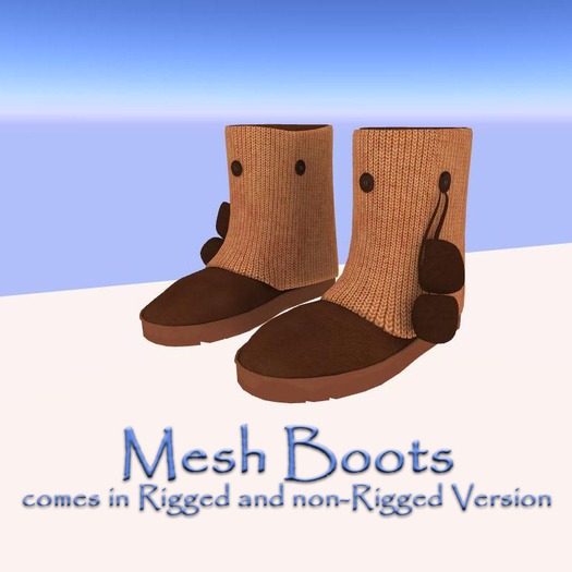 *SAD* Mesh Comfy Boots Brown