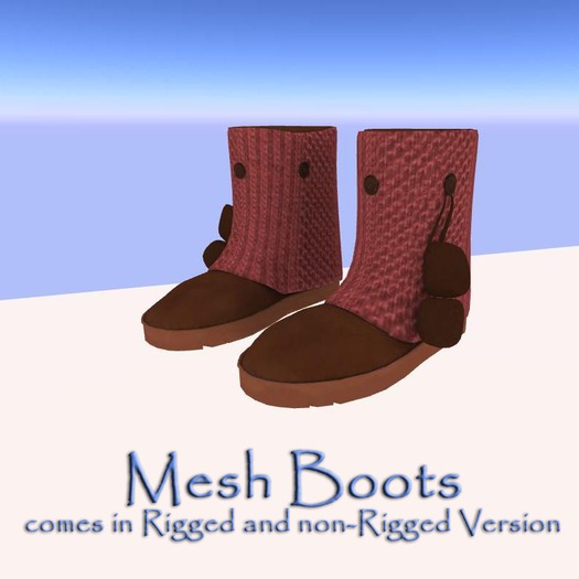 *SAD* Mesh Comfy Boots Red