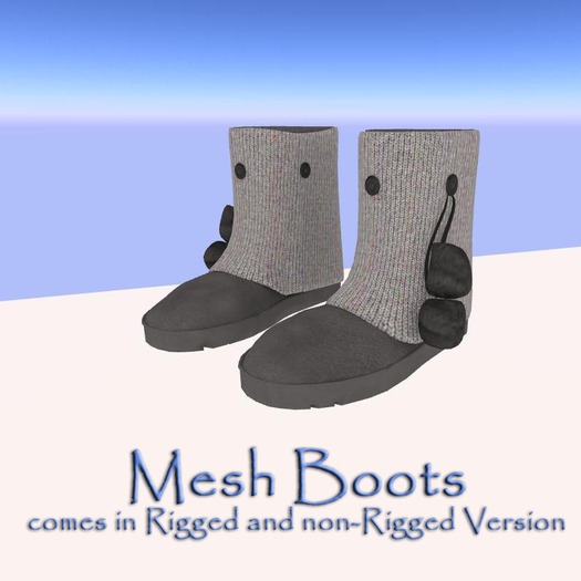 *SAD* Mesh Comfy Boots Grey