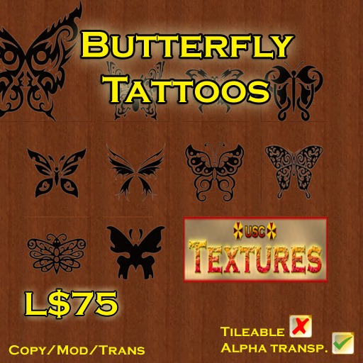 USC Textures - Butterfly Tattoos 
