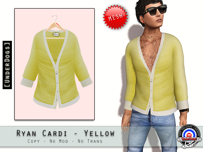 [UD] - Ryan cardigan - Yellow - Mesh (Bag)
