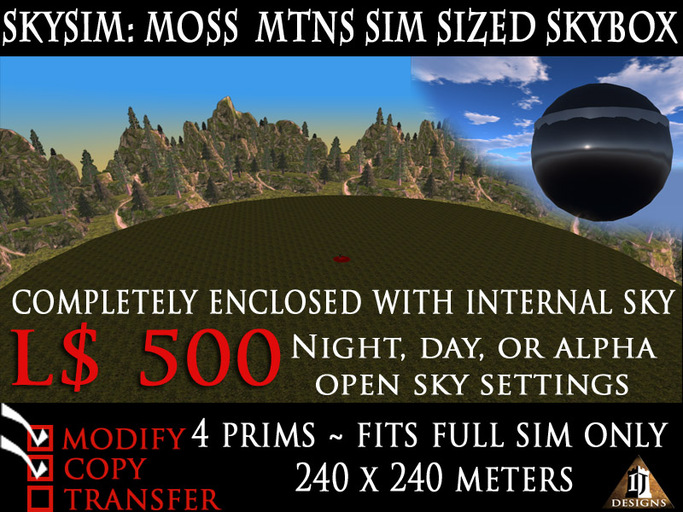 SKYSIM: MOSS MTN SIM SIZED SKYBOX 