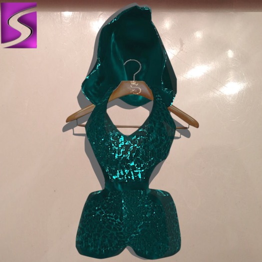 <S> Mesh Chaperon Romper Teal