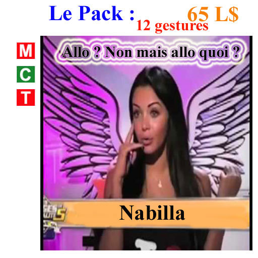 Pack Nabilla : "Allo, non mais allo quoi" (12 Gestures) [DISKOPOLE]