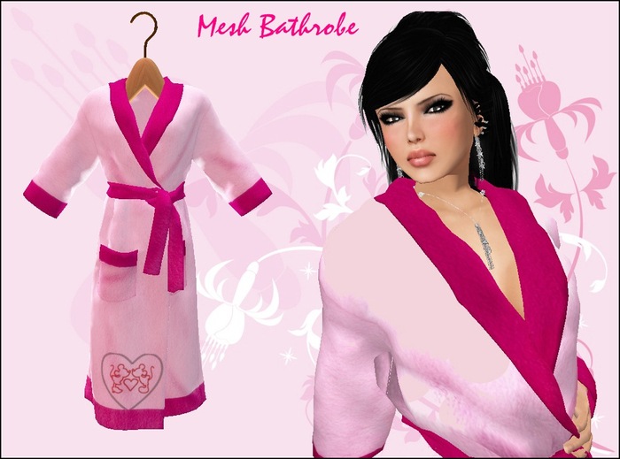 {{Bathrobe}} Mesh - For Women - Pink