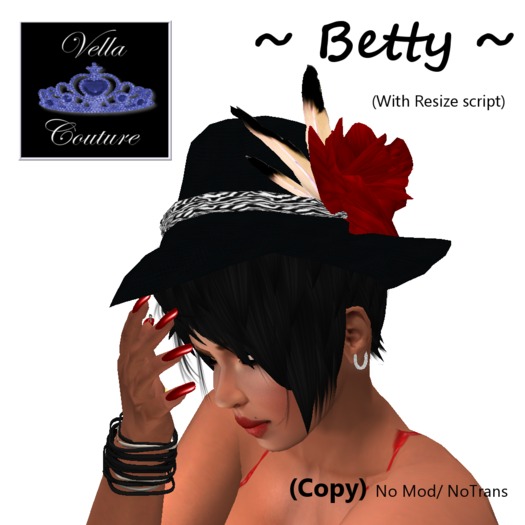 Betty Fedora Hat by Vella Couture