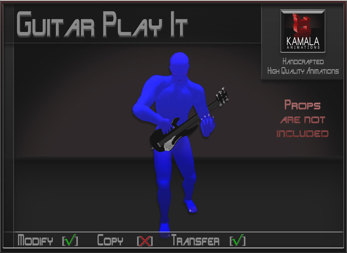 Musical *Electric Guitar Play It* Transferable Poseball