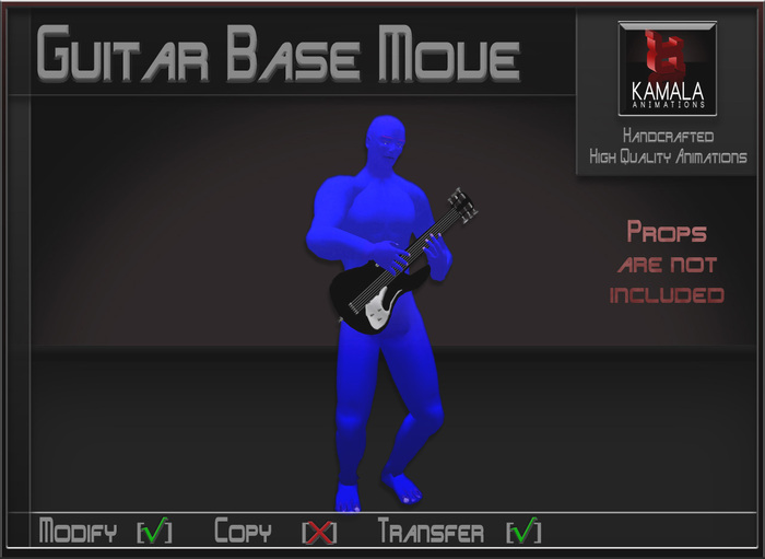 Musical *Electric Guitar Base move* Transferable Poseball